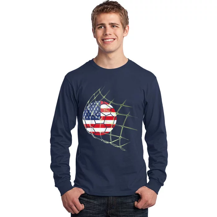 USA  National Team Soccer Jersey 2022 American Ball Flag Tall Long Sleeve T-Shirt