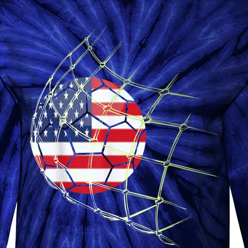 USA  National Team Soccer Jersey 2022 American Ball Flag Tie-Dye Long Sleeve Shirt