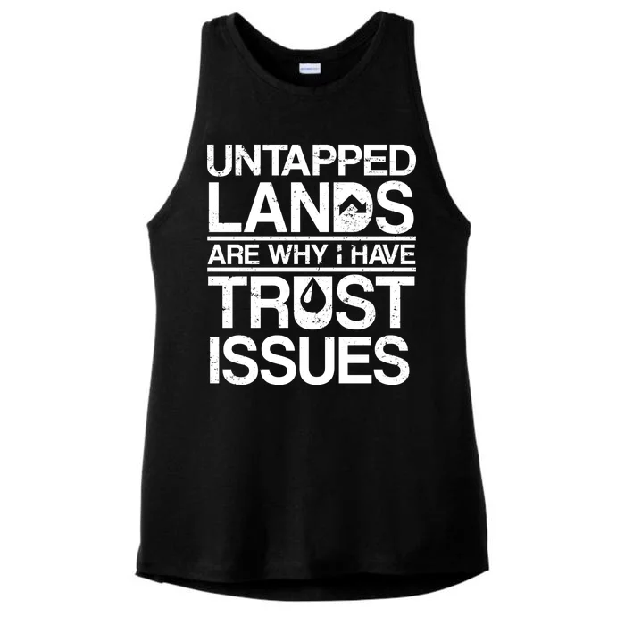 Untapped Lands Trust Issues Ladies Tri-Blend Wicking Tank