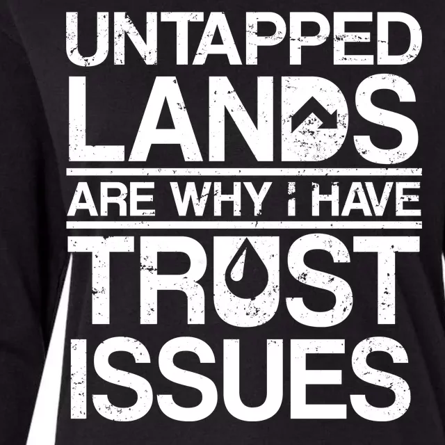 Untapped Lands Trust Issues Womens Cotton Relaxed Long Sleeve T-Shirt