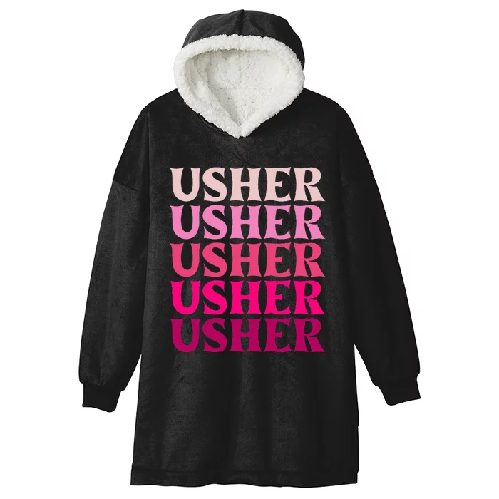 U.S.H.E.R Name Hooded Wearable Blanket