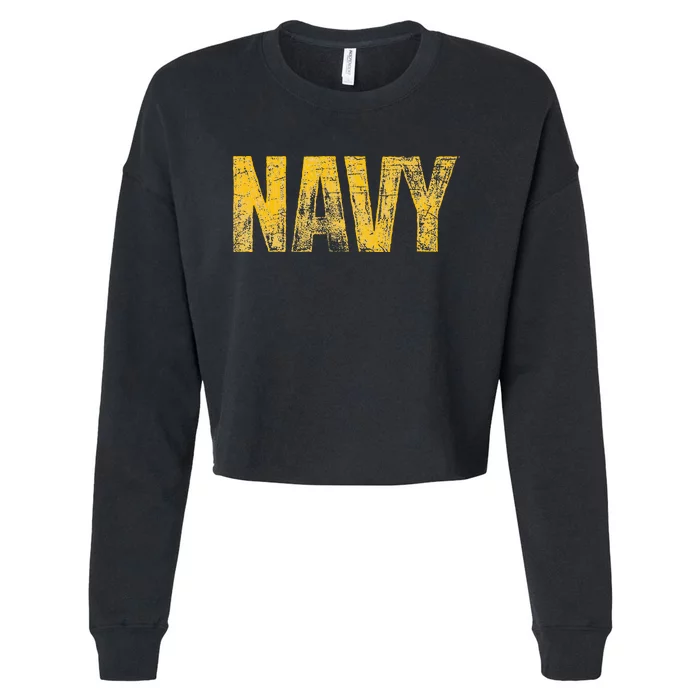 U.S. N.A.V.Y Cropped Pullover Crew