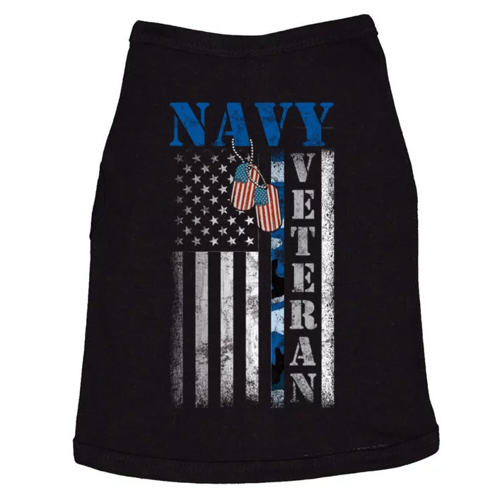 US Na Vy Patriotic Flag Na Vy Veteran Gift Doggie Tank