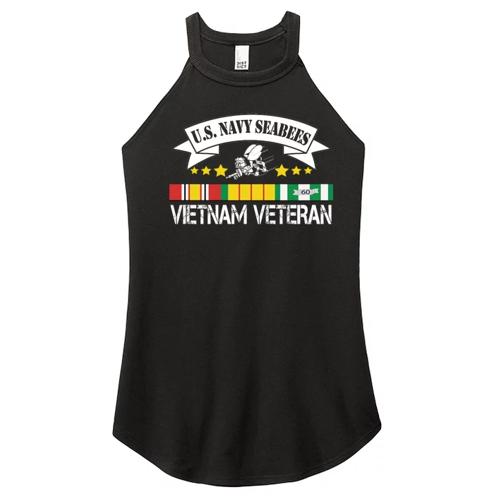 US. Na Vy Sea Bee Vietnam Veteran Flag Women’s Perfect Tri Rocker Tank