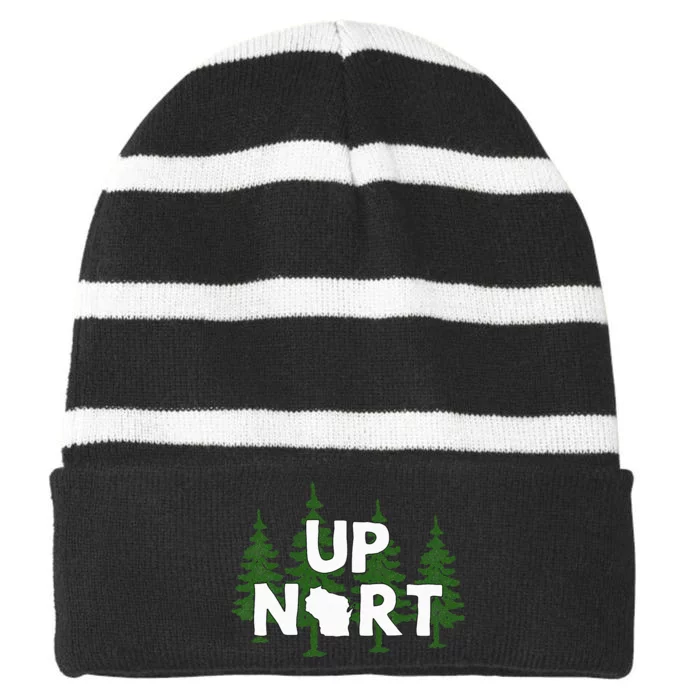 Up Nort Wisconsin Yooper Up North Striped Beanie with Solid Band