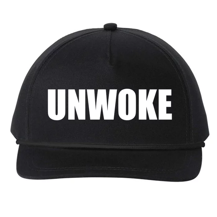 UNWOKE Anti Woke Counter Culture Fake Woke Classic Snapback Five-Panel Rope Hat