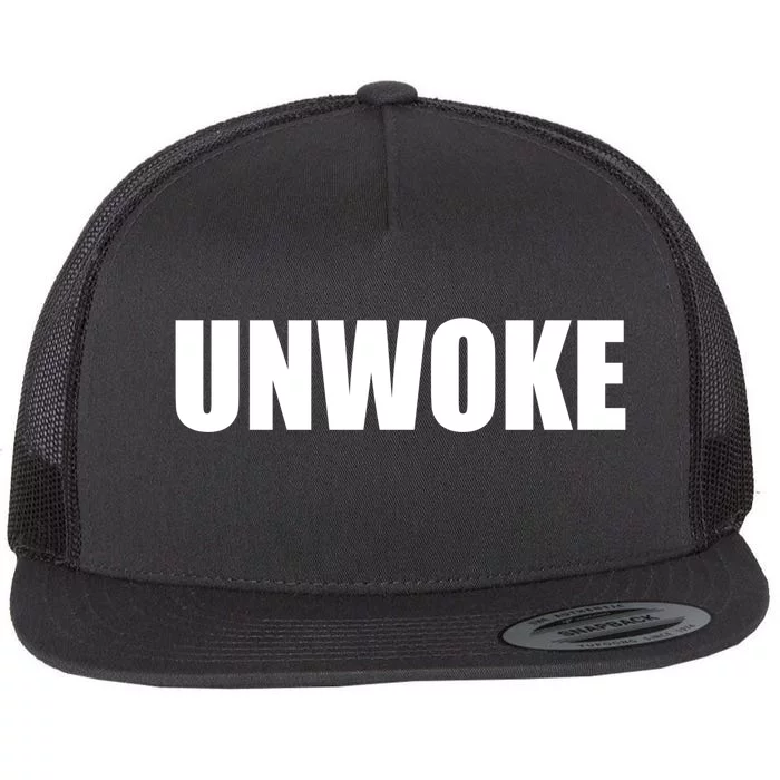 UNWOKE Anti Woke Counter Culture Fake Woke Classic Flat Bill Trucker Hat