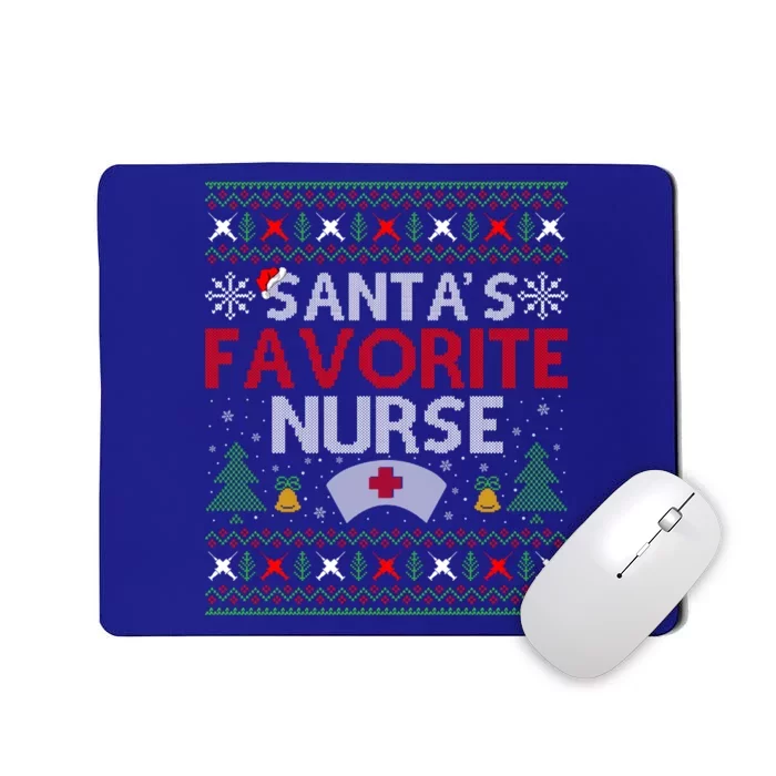 Ugly Nurse Xmas Gift Santas Favorite Nurse Christmas Gift Mousepad