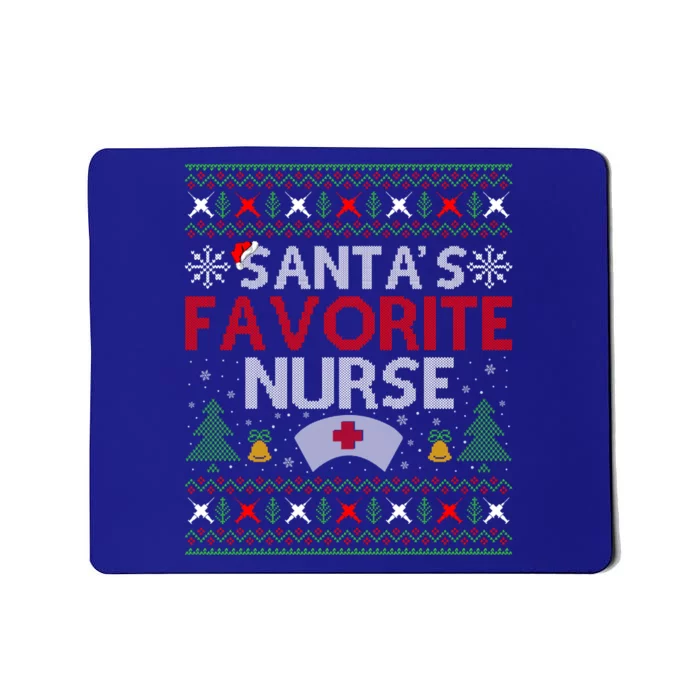 Ugly Nurse Xmas Gift Santas Favorite Nurse Christmas Gift Mousepad