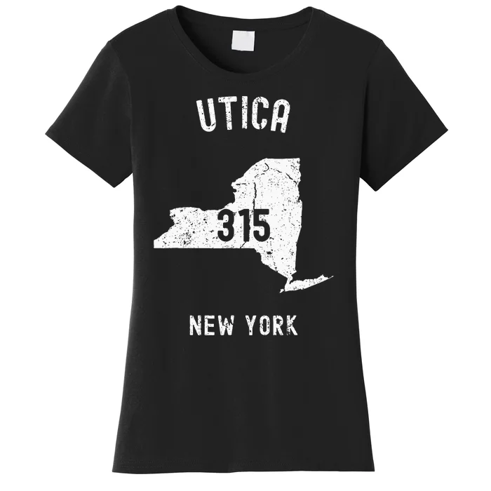 Utica New York Ny 315 Vintage Athletic Style Women's T-Shirt