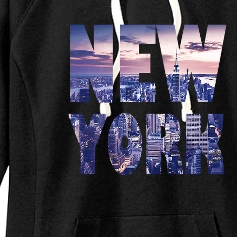 Urban New York City Skyline North America Souvenir Pride Women's Fleece Hoodie