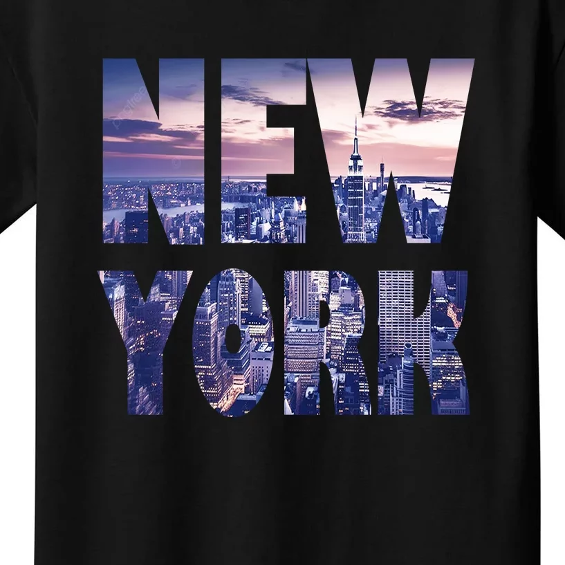 Urban New York City Skyline North America Souvenir Pride Kids T-Shirt