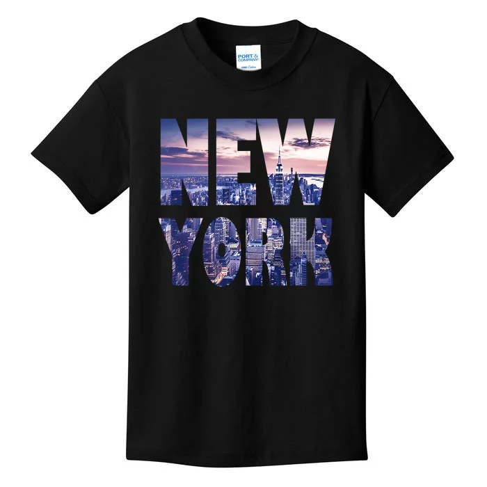 Urban New York City Skyline North America Souvenir Pride Kids T-Shirt