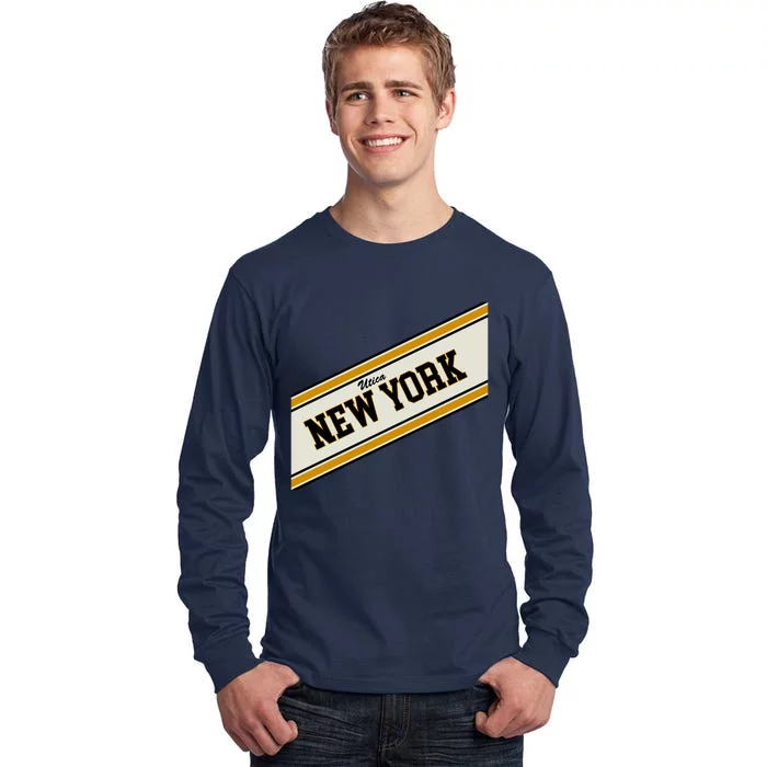 Utica New York Varsity Logo Tall Long Sleeve T-Shirt