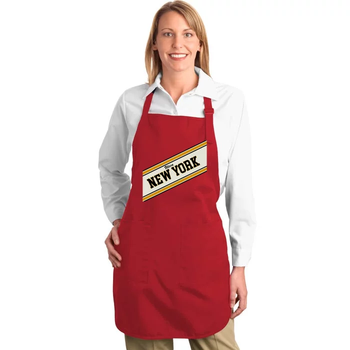 Utica New York Varsity Logo Full-Length Apron With Pocket