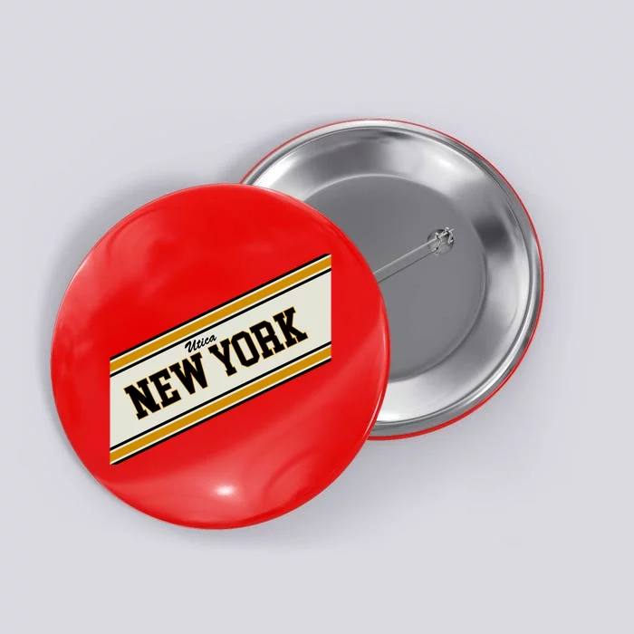 Utica New York Varsity Logo Button