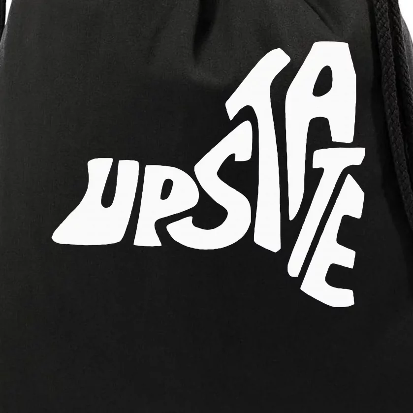 Upstate New York Ny State Shape Drawstring Bag