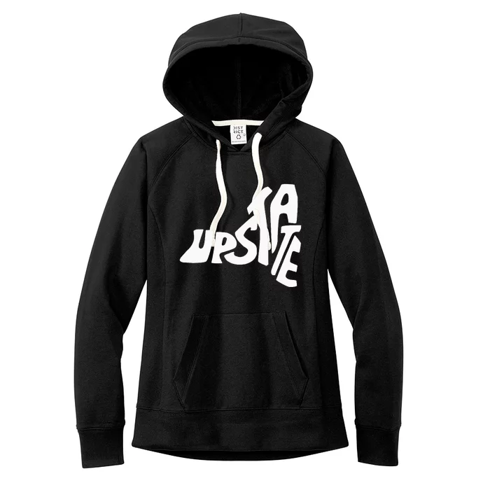 Upstate New York Ny State Shape Women's Fleece Hoodie