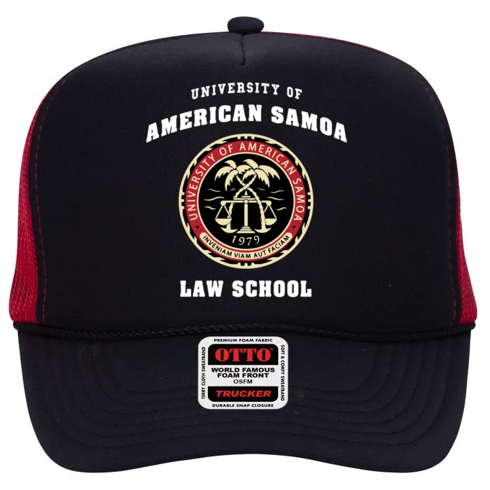 University Of American Samoa Law School Gift High Crown Mesh Trucker Hat