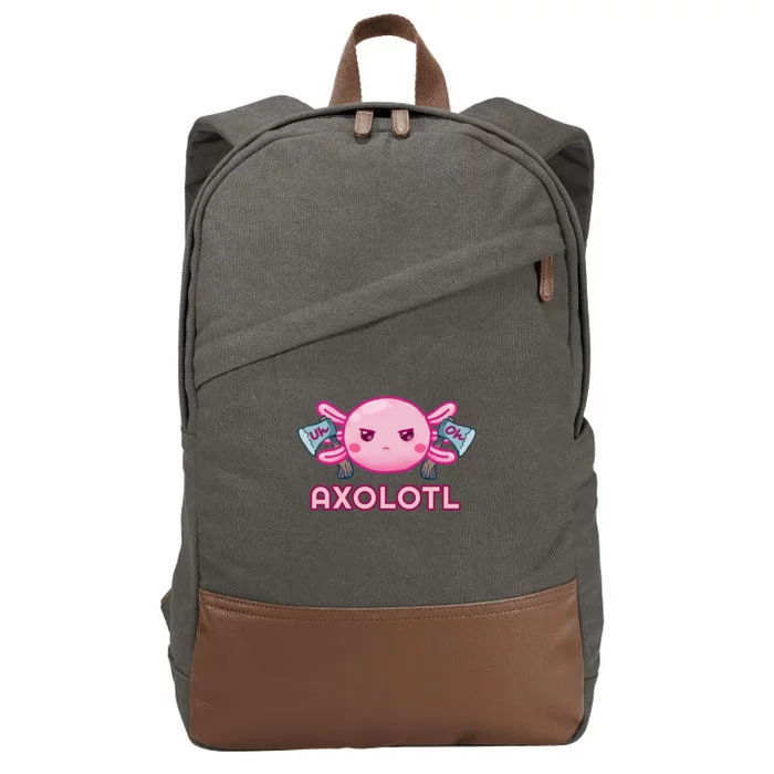 Uh Oh Axolotl Cotton Canvas Backpack