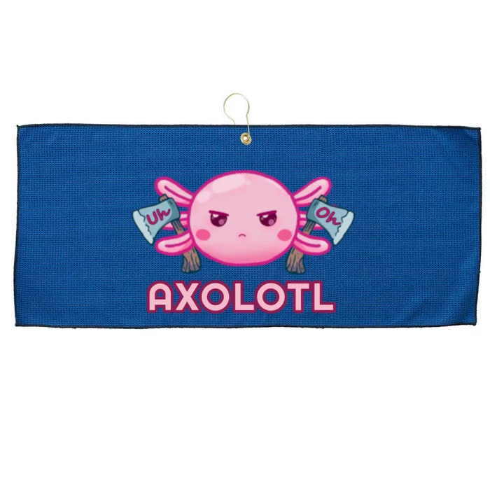 Uh Oh Axolotl Large Microfiber Waffle Golf Towel