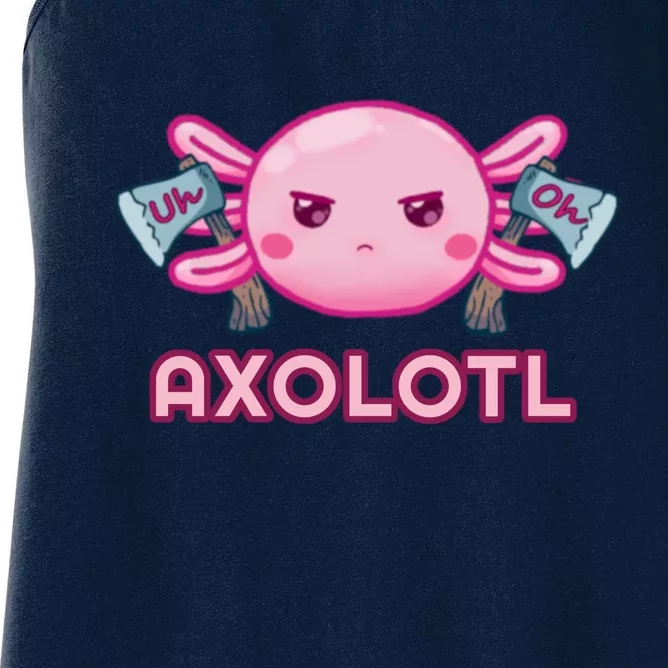 Uh Oh Axolotl Women's Racerback Tank