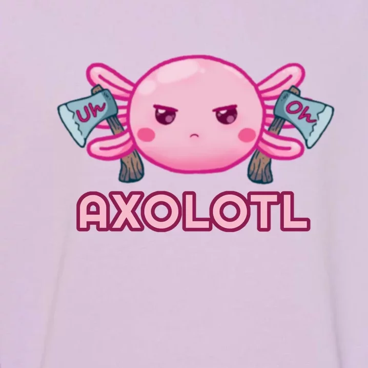 Uh Oh Axolotl Garment-Dyed Sweatshirt