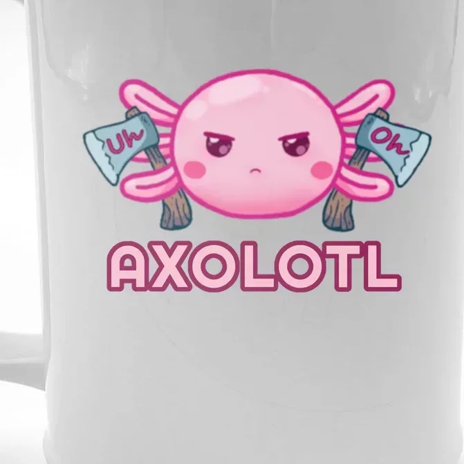 Uh Oh Axolotl Front & Back Beer Stein