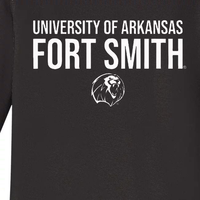 University Of Arkansas Fort Smith Lions Stacked Baby Long Sleeve Bodysuit