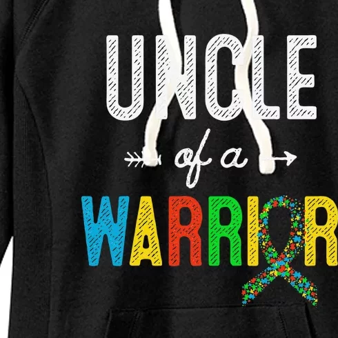 Uncle Of A Warrior Autism Awareness Support Women's Fleece Hoodie