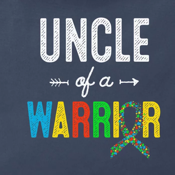 Uncle Of A Warrior Autism Awareness Support Zip Tote Bag