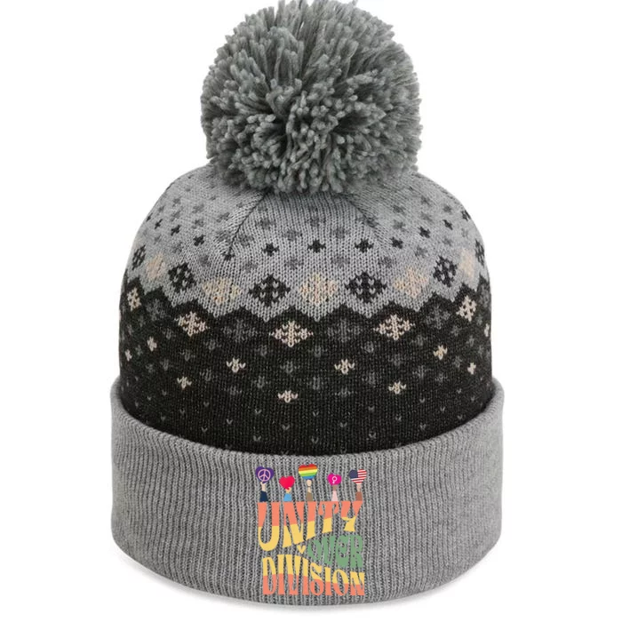 Unity Over Division The Baniff Cuffed Pom Beanie