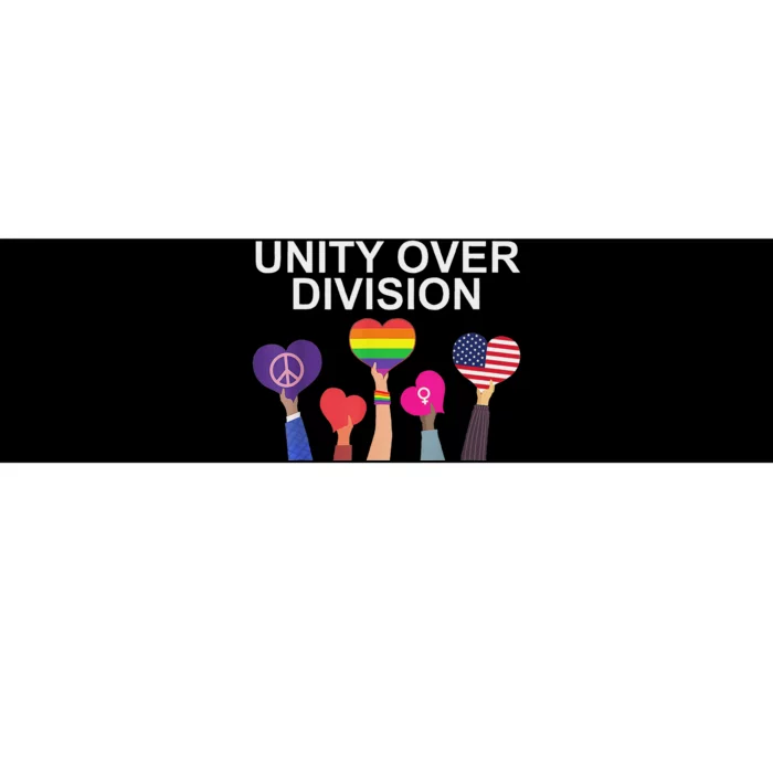 Unity Over Division Harris Walz For President 2024 Bumper Sticker