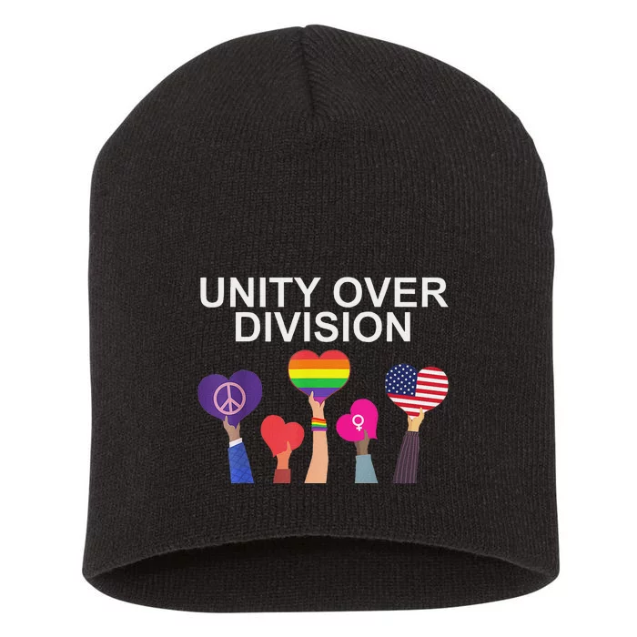 Unity Over Division Harris Walz For President 2024 Short Acrylic Beanie