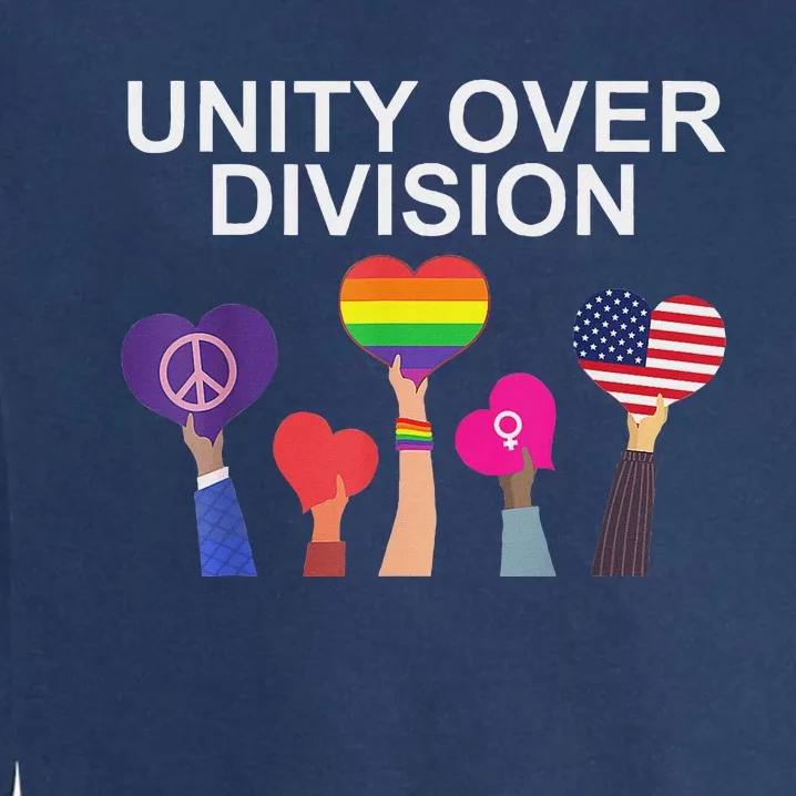 Unity Over Division Harris Walz For President 2024 Garment-Dyed Sweatshirt