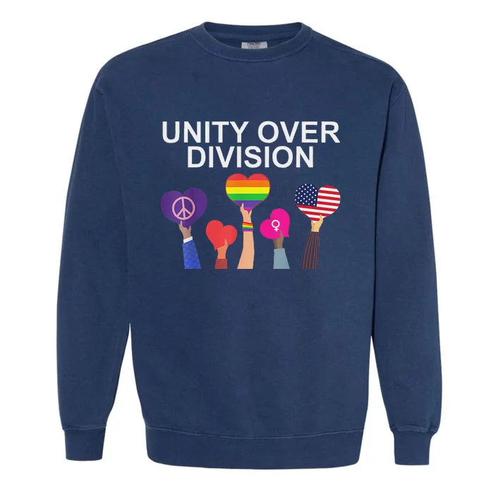 Unity Over Division Harris Walz For President 2024 Garment-Dyed Sweatshirt