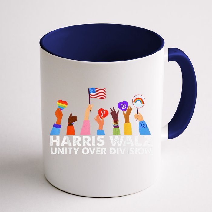 Unity Over Division Harris Walz 2024 Front & Back Coffee Mug