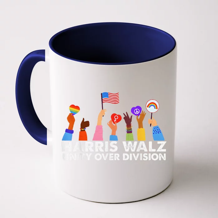 Unity Over Division Harris Walz 2024 Front & Back Coffee Mug