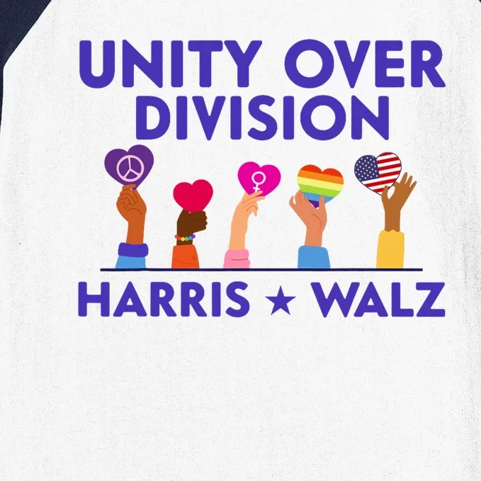 Unity Over Division Harris Walz 2024 Baseball Sleeve Shirt