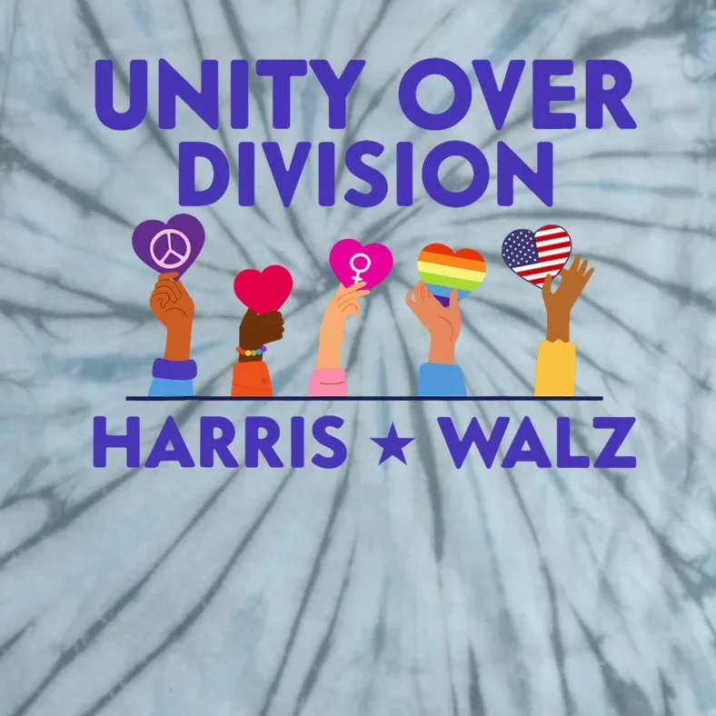 Unity Over Division Harris Walz 2024 Tie-Dye T-Shirt