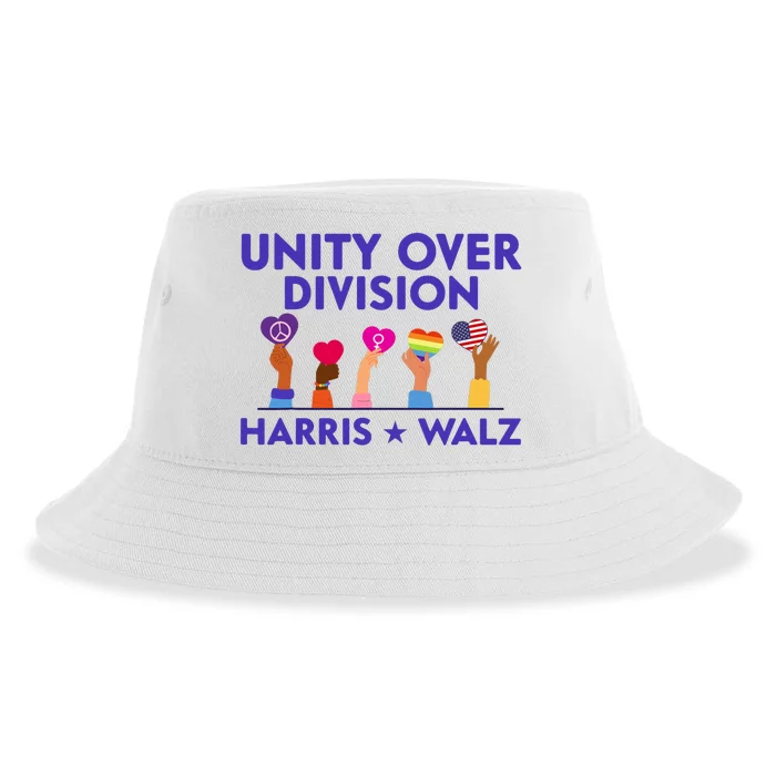 Unity Over Division Harris Walz 2024 Sustainable Bucket Hat