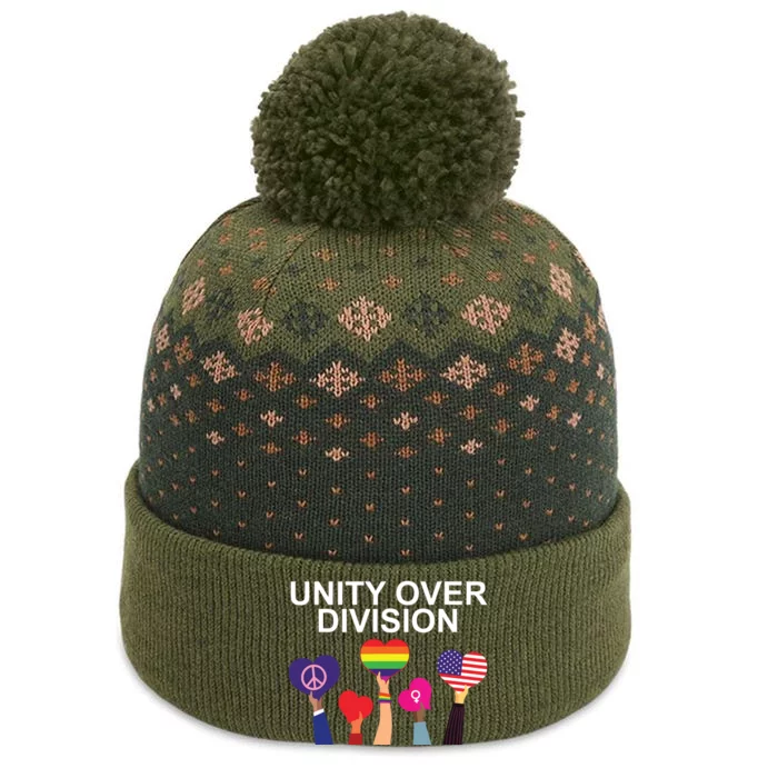 Unity Over Division The Baniff Cuffed Pom Beanie