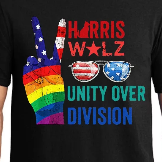 Unity Over Division Harris Walz For President 2024 Pajama Set