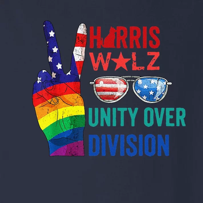 Unity Over Division Harris Walz For President 2024 Toddler Long Sleeve Shirt