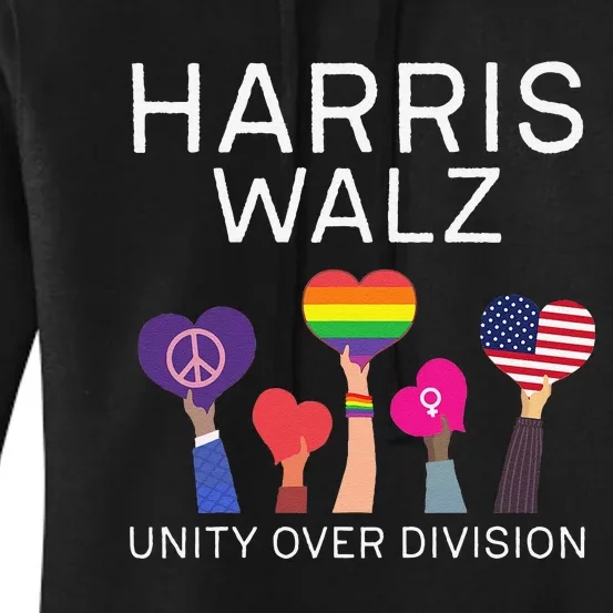 Unity Over Division Harris Walz For President 2024 Gift Women's Pullover Hoodie