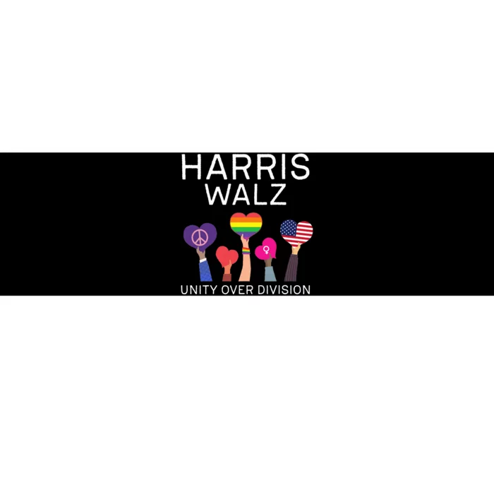 Unity Over Division Harris Walz For President 2024 Bumper Sticker