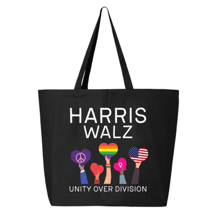 Unity Over Division Harris Walz For President 2024 25L Jumbo Tote