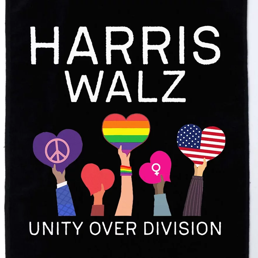 Unity Over Division Harris Walz For President 2024 Platinum Collection Golf Towel