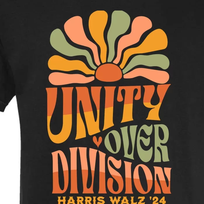 Unity Over Division Kamala Harris Tim Walz 2024 Garment-Dyed Heavyweight T-Shirt