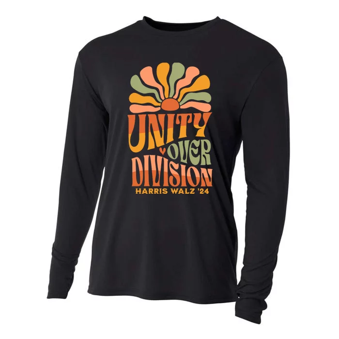 Unity Over Division Kamala Harris Tim Walz 2024 Cooling Performance Long Sleeve Crew